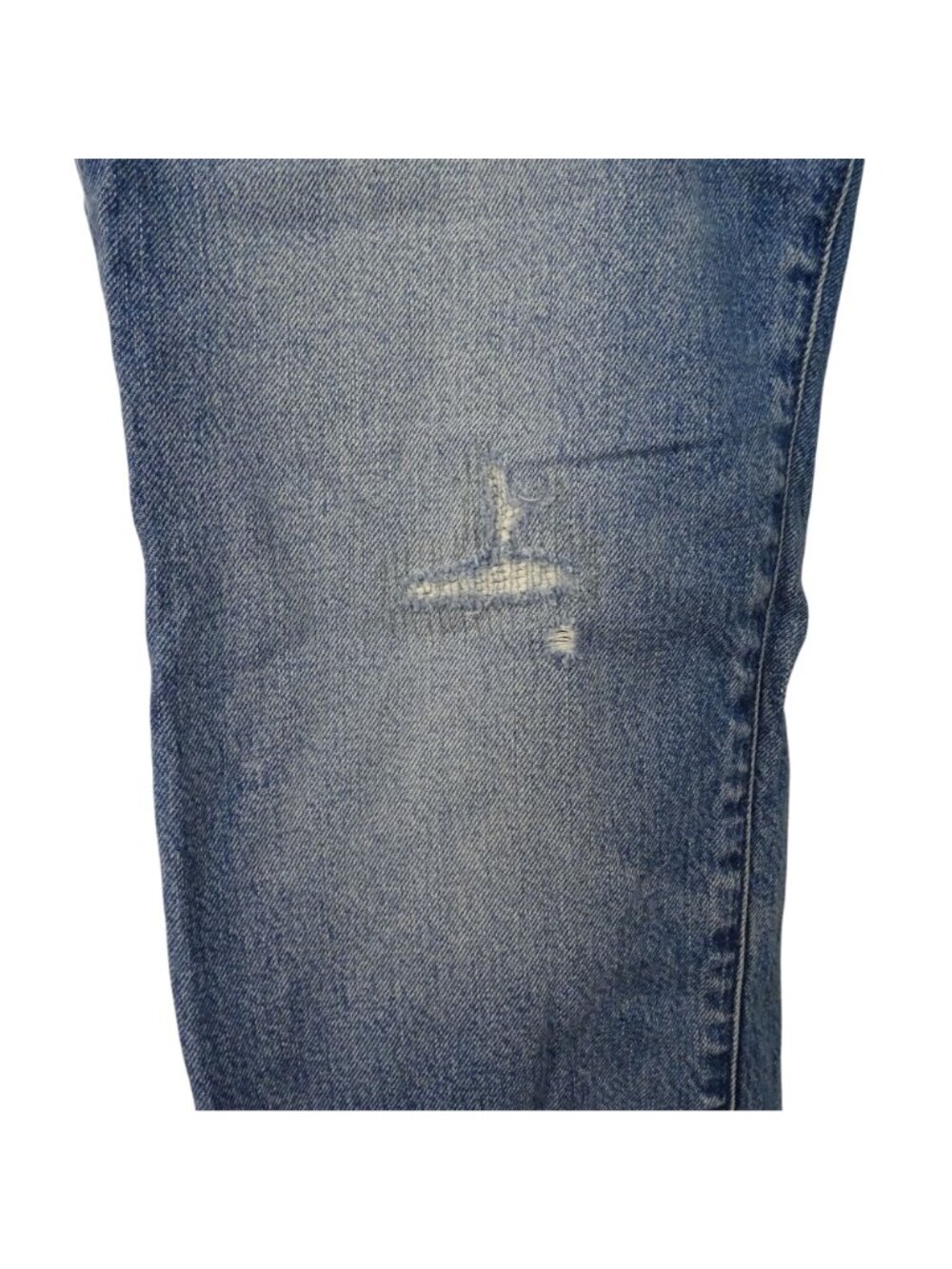 Madewell The Dean Easy Straight Jean Women Light Wash Raw Hem Button Fly Size 28 - Picture 4 of 15